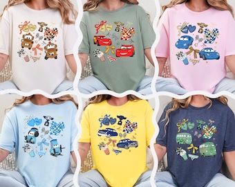 Cars Movie Characters Group Shirt, Disney Cars Shirt, McQueen Shirt, Mater Shirt, Sally Shirt, Fillmore Shirt, Doc Hudson Shirt, Guido Shirt