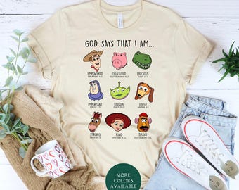 Disney Toy Story Shirts, God Says That I am Shirts, Disney Family Shirts, Toy Story Shirts, Toy Story Trip Shirts, Toy Story Gift Shirts