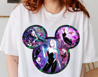 Disney Spider Gwen Shirt, Spider Woman, Disney Ears Themed, Disney Gwen Stacey, Disney Trip, Disney Spider Verse, Spider Gwen Mickey Ears