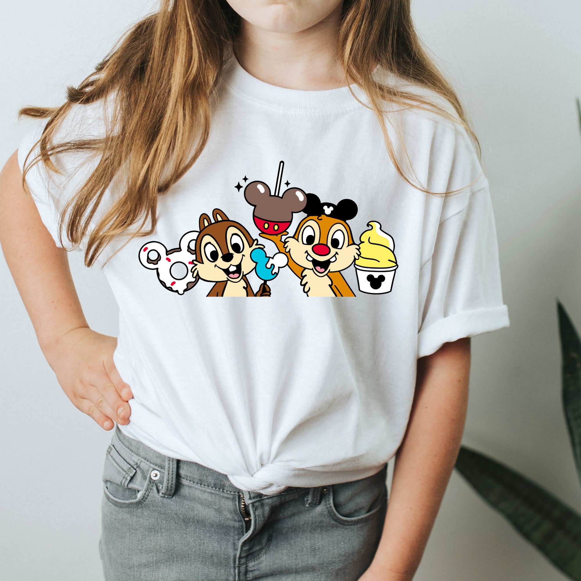 Chip und Dale Disney Charakters Snack Essen T-Shirt Chip und Dale Disney Charakters Snack Essen T-Shirt