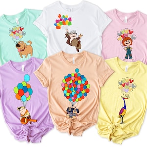 Disney Up Family Shirt, Up Balloon Shirt, Dug, Up Movie, Carl and Ellie Shirt, Russel, Disney Movie, Disney Balloon Shirt, UP Movie Family