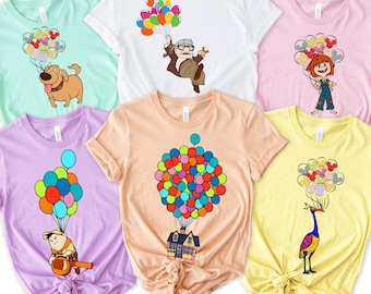 Disney Up Family Shirt, Up Balloon Shirt, Dug, Up Movie, Carl and Ellie Shirt, Russel, Disney Movie, Disney Balloon Shirt, UP Movie Family