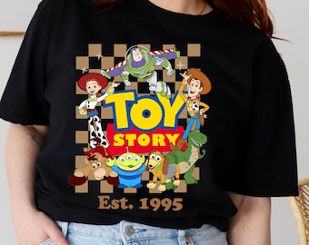 Disney Toy Story Shirt, Toy Story Characters Shirt, Toy Story Est. 1995 Shirt, Jessie, Buzz, Woody, Rex, Slinky, Aliens, Bullseye, Disney