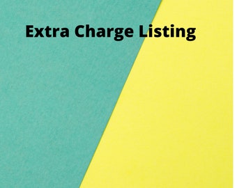 Please don't use any shop code with this listing! Extra Charge 4