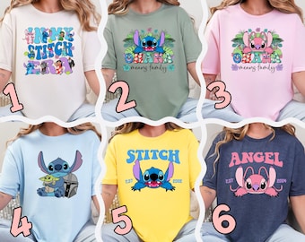 Stitch Family Shirts, Ohana Means Family Shirt, Matching Disney Trip Shirts, Stitch Angel Family Vacation Tee, Group Disney Outfit