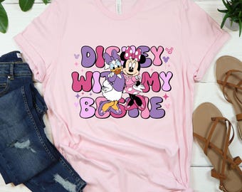 Disney Minnie and Daisy Shirt, Disney Friend Gift Shirt, Disney Besties Shirt, Disney Girls Trip Shirt, Disney With My Bestie Trip Shirt