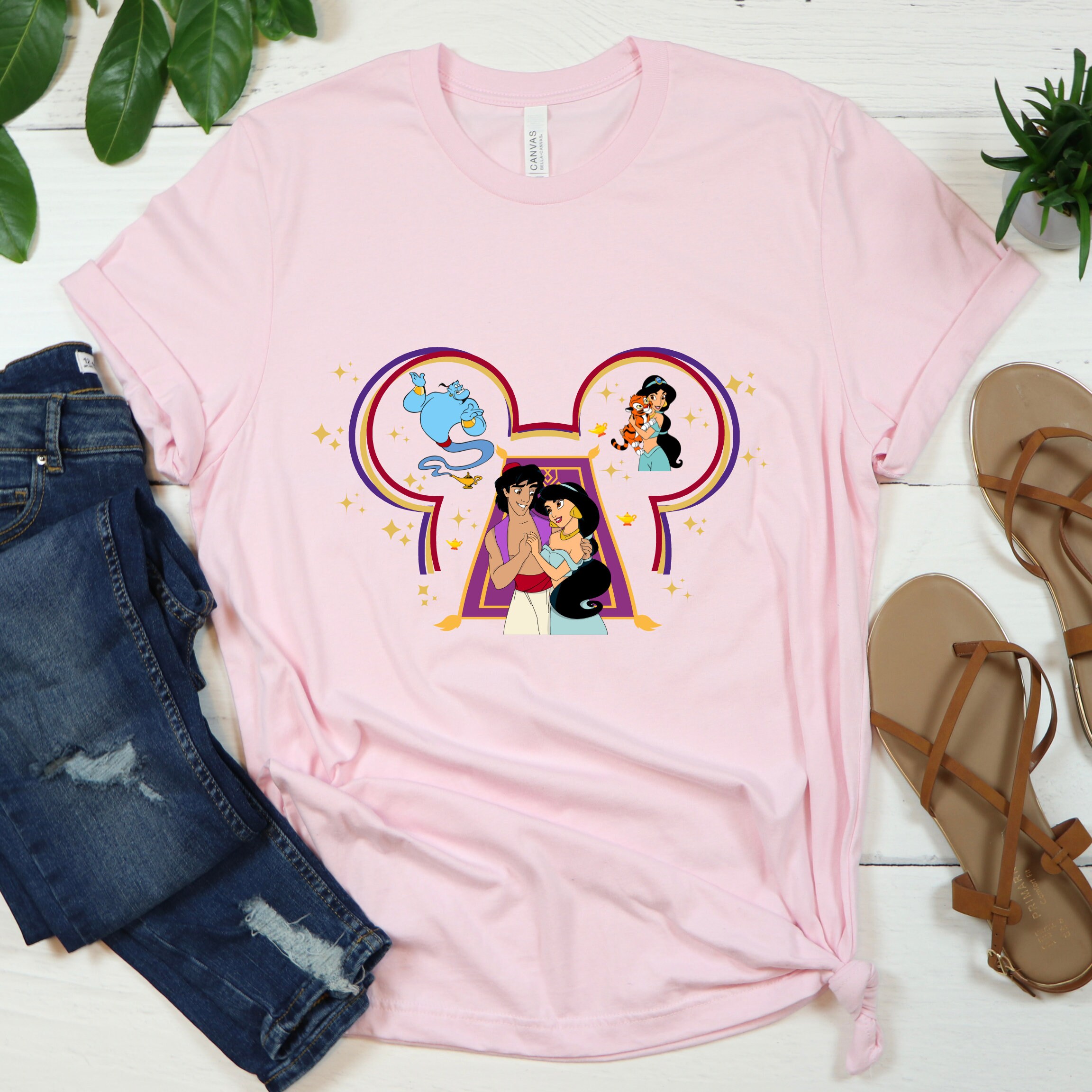 Discover Camiseta Princesa Disney Jasmine Hermosa Linda Vintage para Hombre Mujer