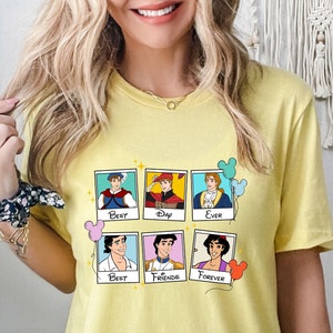 Disney Prince Shirt, Aladdin Shirt, Prince Charming, Prince Eric, Disney All Prince Shirts, Disney Gift Shirt