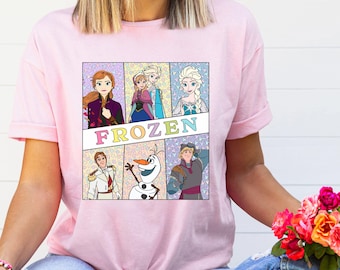 Frozen Characters T-Shirt: Anna, Elsa, Olaf, Kristoff