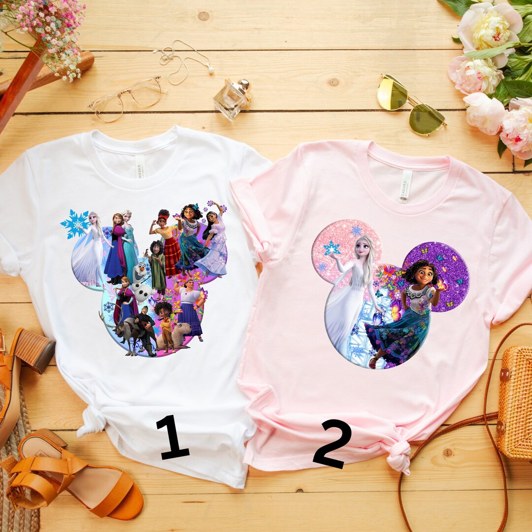 Encanto and Frozen on Ice Shirts, Madrical Family and Elsa Shirts