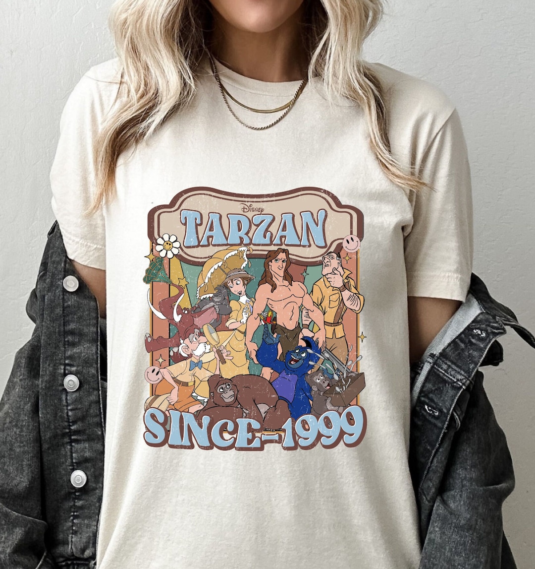 90's disney animal kingdom Tarzan tシャツ Vintage Tarzan 1999 Shirt, Tarzan and Jane Shirt, Jane