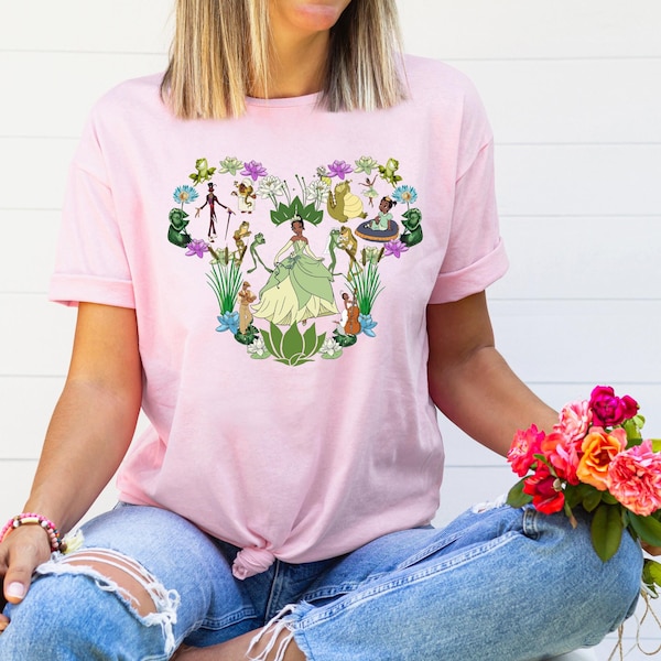 Camiseta de la Princesa Tiana de Disney, Sudaderas de las Princesas Disney, Camiseta con la Cabeza de Mickey de Tiana, Camiseta de La Princesa y el Sapo, Camiseta de la Película Tiana