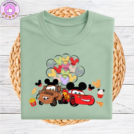 McQueen and Mater Baloons and Snacks Shirt, Lightning McQueen, Mickey Balloon Snacks Shirt, Pixar Friends Tee, Disney Family Trip Outfit