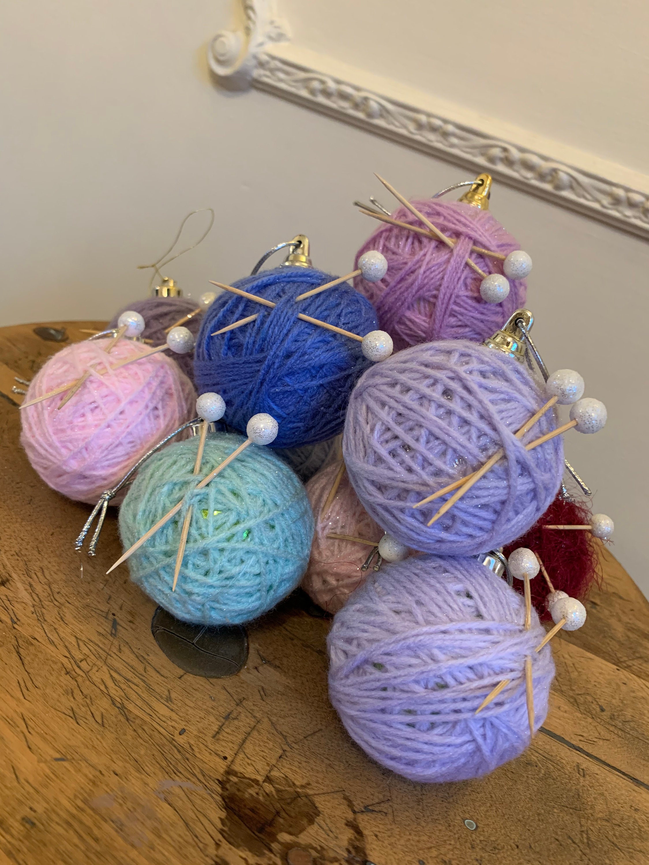 Knitting Wool Baubles Etsy UK