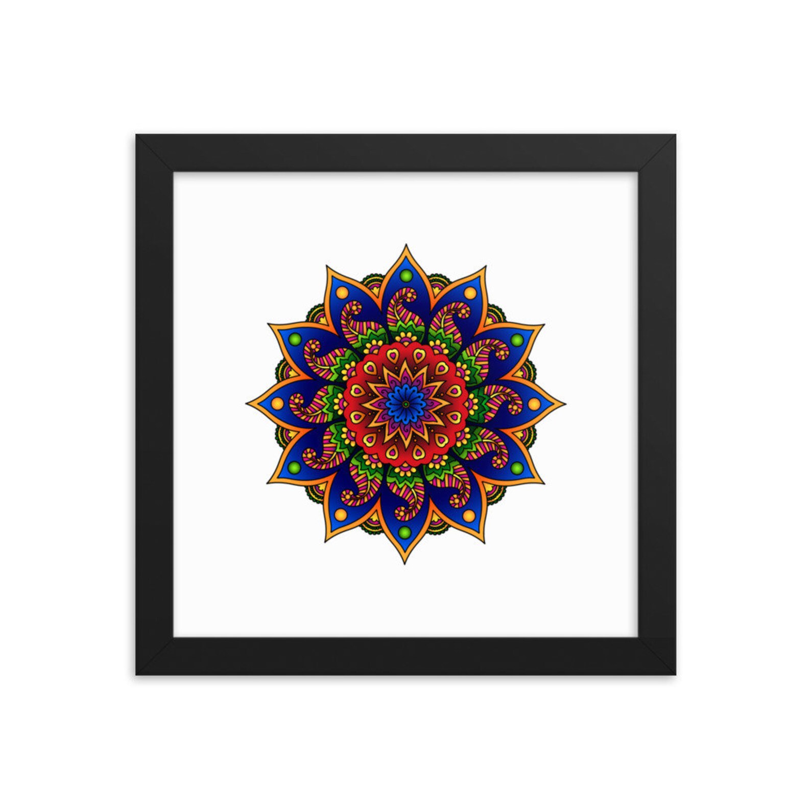 Framed Mandala print Etsy