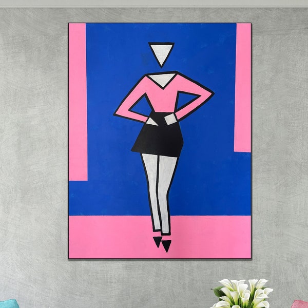 Pink Abstract Art - Etsy