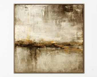 Large Abstract Brown Paintings On Canvas Original Oil Handmade Painting Modern Minimalist Art Creative Painting for Indie Room Wall Decor