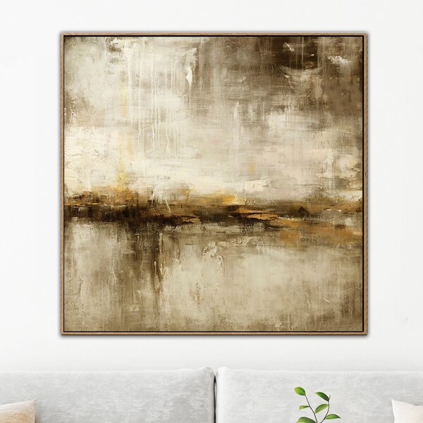 Large Abstract Brown Paintings On Canvas Original Oil Handmade Painting Modern Minimalist Art Creative Painting for Indie Room Wall Decor