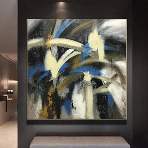 Abstract Expressionist Painting: Colorful Modern Art, 40&quot;x40&quot;