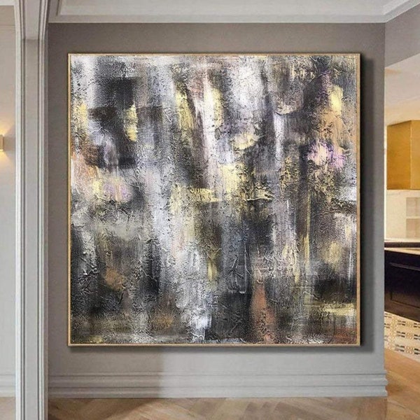 Extra Large Abstract Minimalist Paintings On Canvas Modern Original Textured Art Oil Painting Ukraine for Living Room Wall Decor