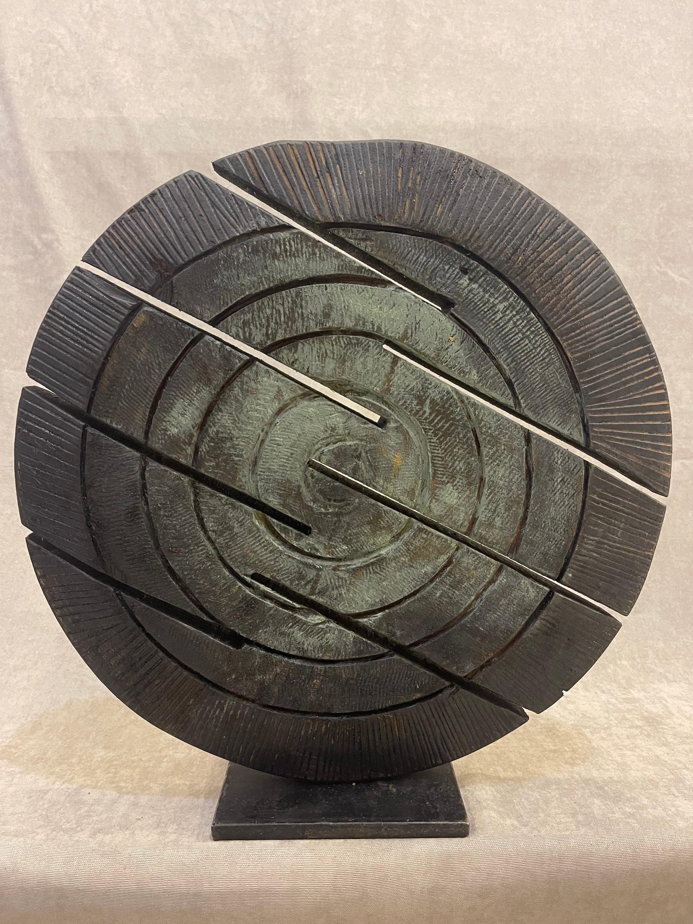 Geometric Rounded Sculptures Abstract Round Sculpture Modern Geometric Circle Sculpture Home Decor ...