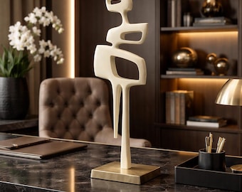 Modern Abstract Sculpture Minimalist Figure Decor Object Contemporary Art