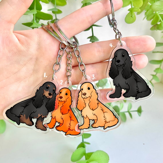 Cocker spaniel keyring top