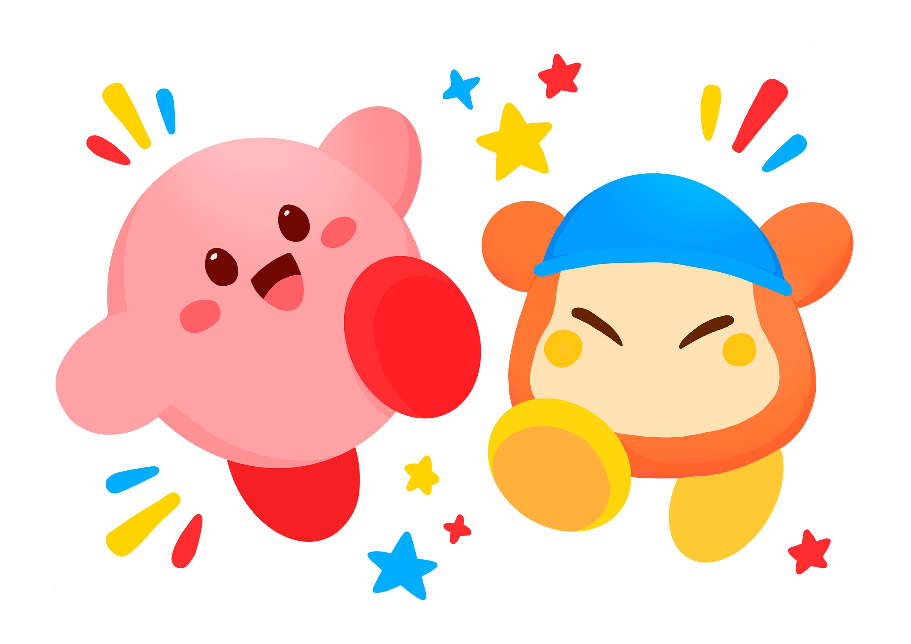 Kirby & Bandana Waddledee Digital Art Print A4 or A5 - Etsy