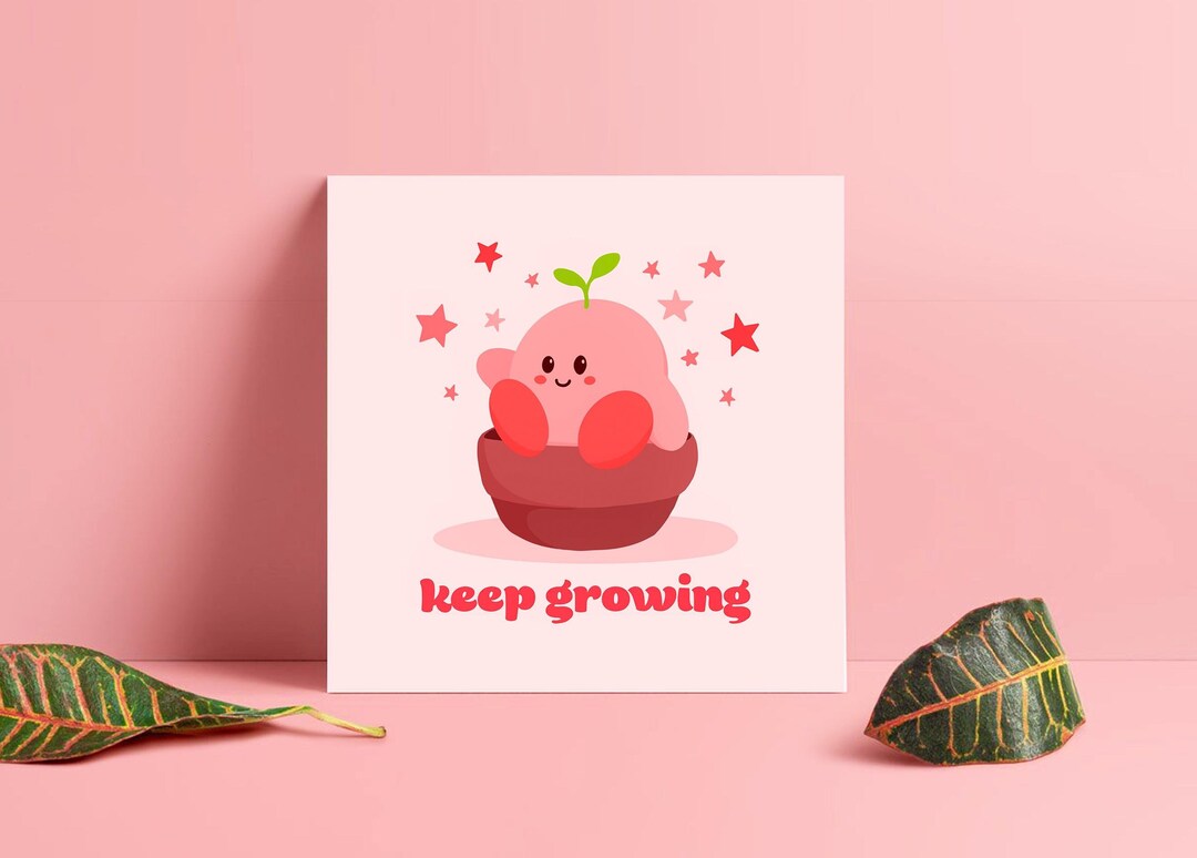 Kirby Physical Art Print Keep Growing Etsy