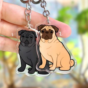 Dog Keyring - Pug