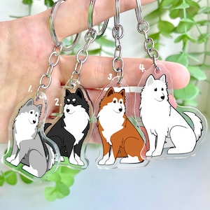 Dog Keyring - Husky / Malamute / Samoyed