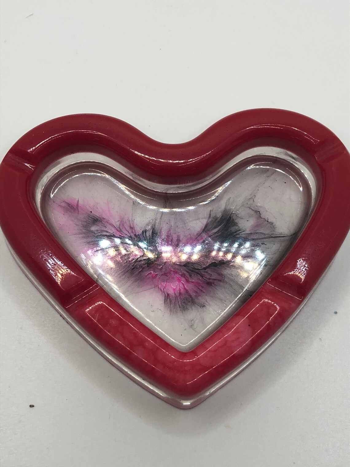 Custom Heart shaped sparkly ashtray | Etsy