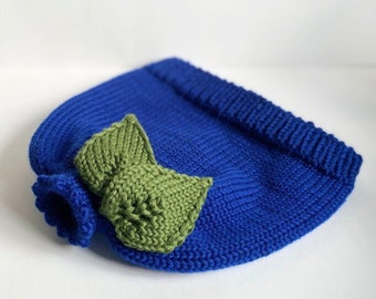 Bluberry hat Knit adult beanie Halloween costume hat for women Winter hat Chunky knit merino wool hat