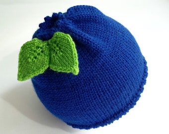 Cappello per neonato lavorato a mano Regalo per baby shower a forma di mirtillo Cappello per costume da neonato Berretto lavorato a maglia Bambina Vestito per Halloween per neonato Maglieria per neonati