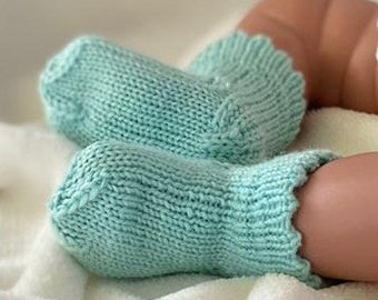 Neugeborenen Socken, handgestrickte Babysocken, Merinowolle, Kuschelsocken, Neugeborenen Geschenk, Baby Shower Geschenk, erste Socken