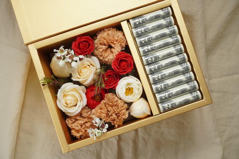 Mother's Day Flower Box / Money Gift Box / Cash Gift Box / Etsy