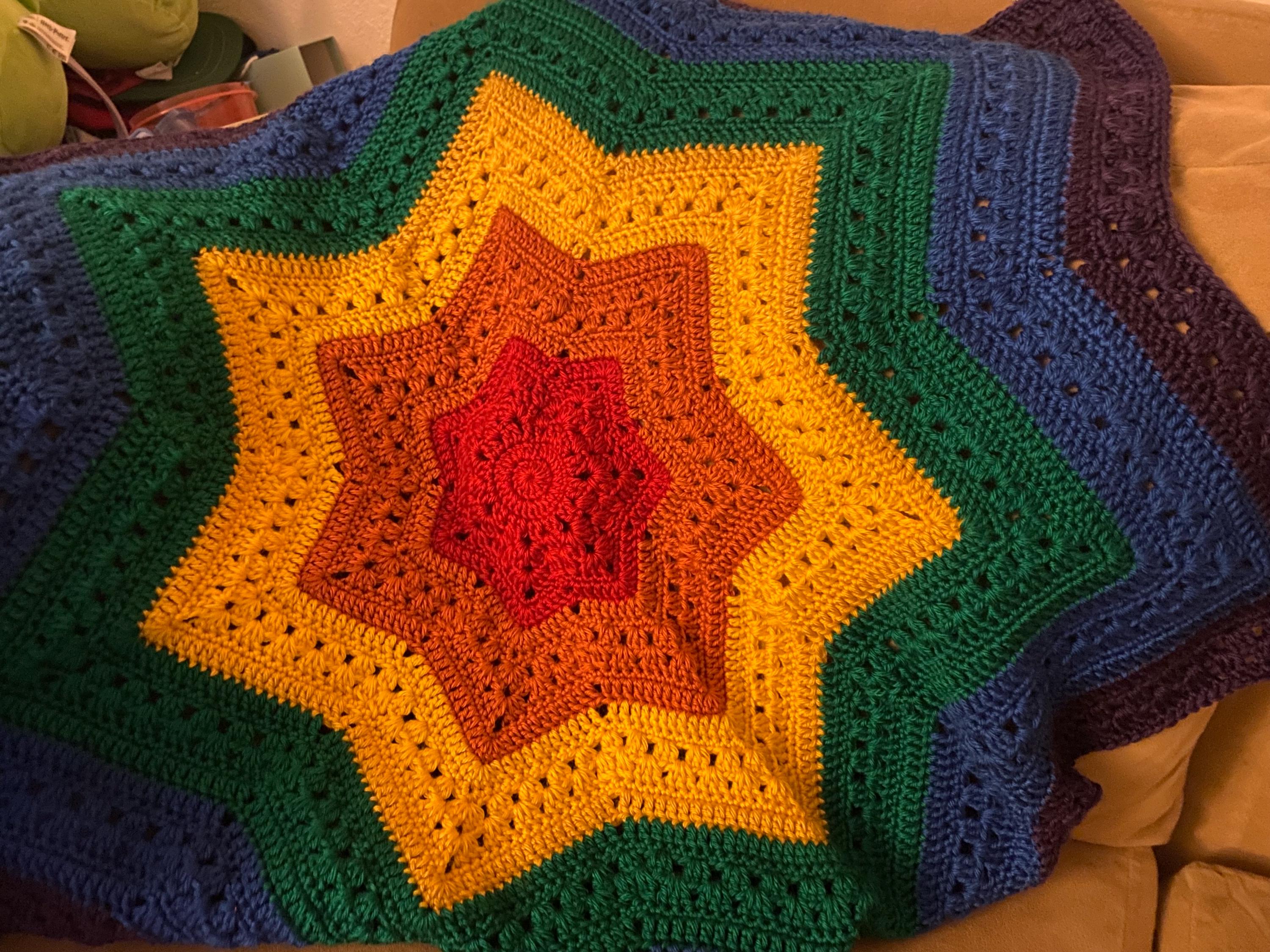 Rainbow Baby Blanket, Crochet Baby Blanket, Rainbow Baby, Baby Shower Gift, Handmade Blanket, Rainbow Blanket, Baby, Baby Gifts, Crocheted - Thumbnail 2
