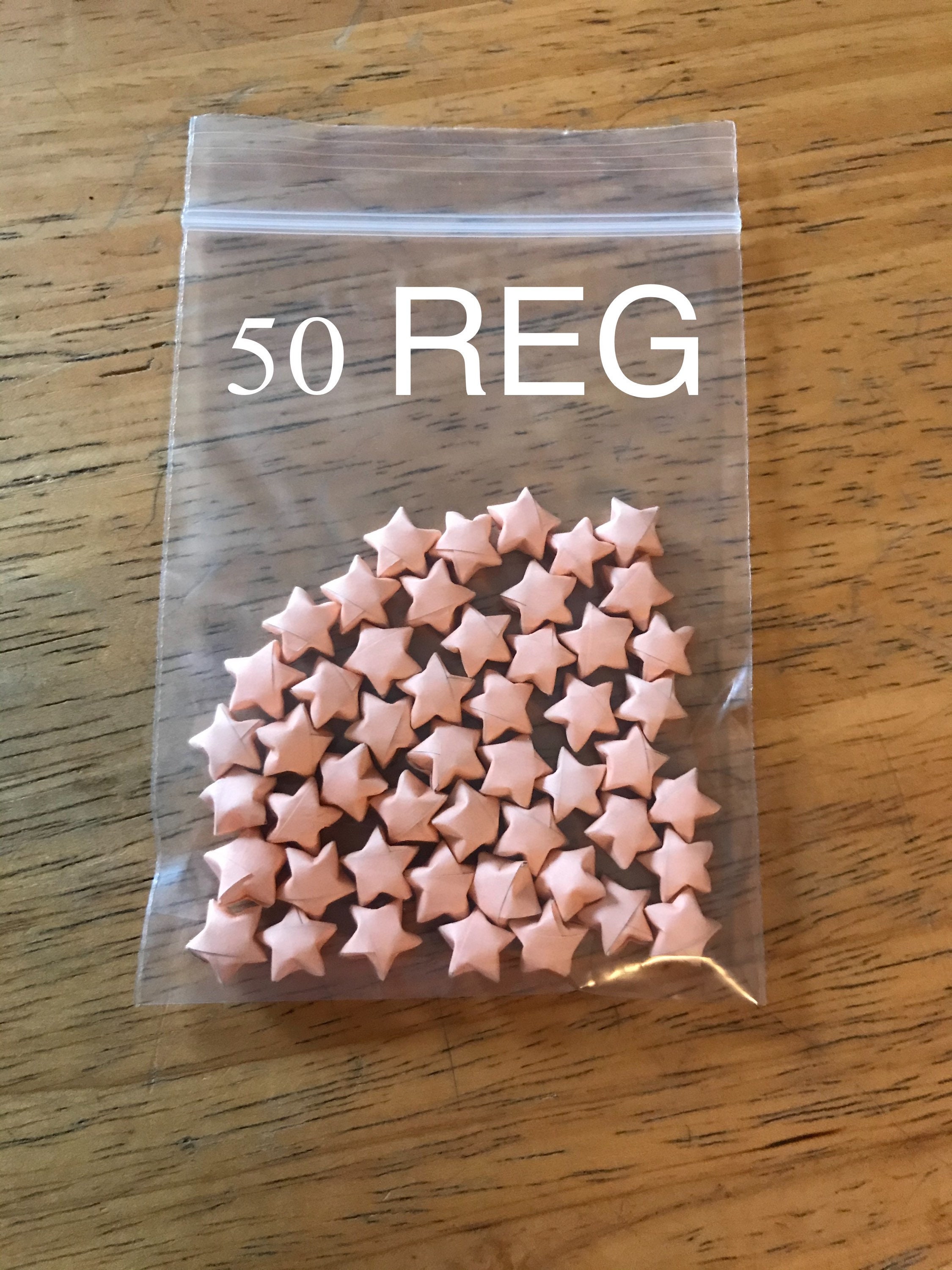 Peach Origami Stars, Bulk Stars, 100 Stars, 200 Stars, Peach Stars, Origami Stars, Lucky Stars, Paper Stars, Origami Bulk, Peach Lucky Stars - Thumbnail 4