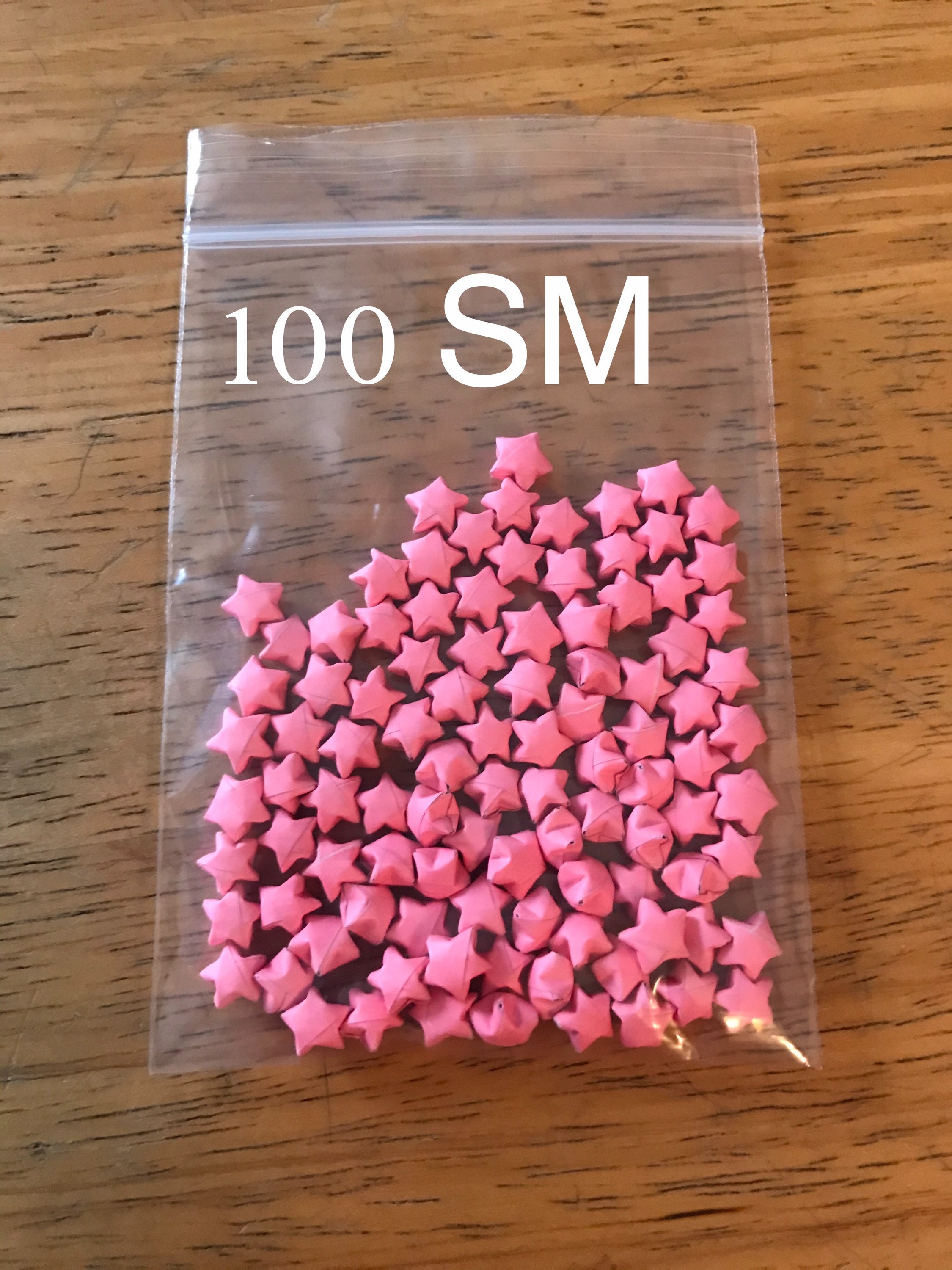 Pink Origami Stars, Bulk Stars, 100 Stars, 200 Stars, Pink Stars, Origami Stars, Lucky Stars, Paper Stars, Lucky Stars, Origami Bulk, Stars - Thumbnail 5