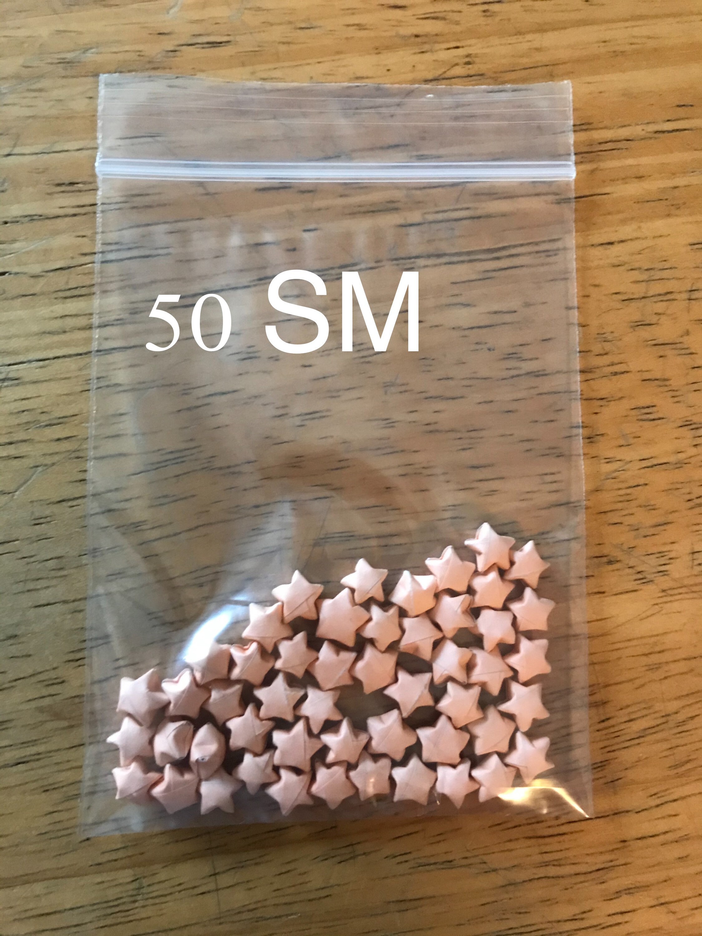 Peach Origami Stars, Bulk Stars, 100 Stars, 200 Stars, Peach Stars, Origami Stars, Lucky Stars, Paper Stars, Origami Bulk, Peach Lucky Stars - Thumbnail 3