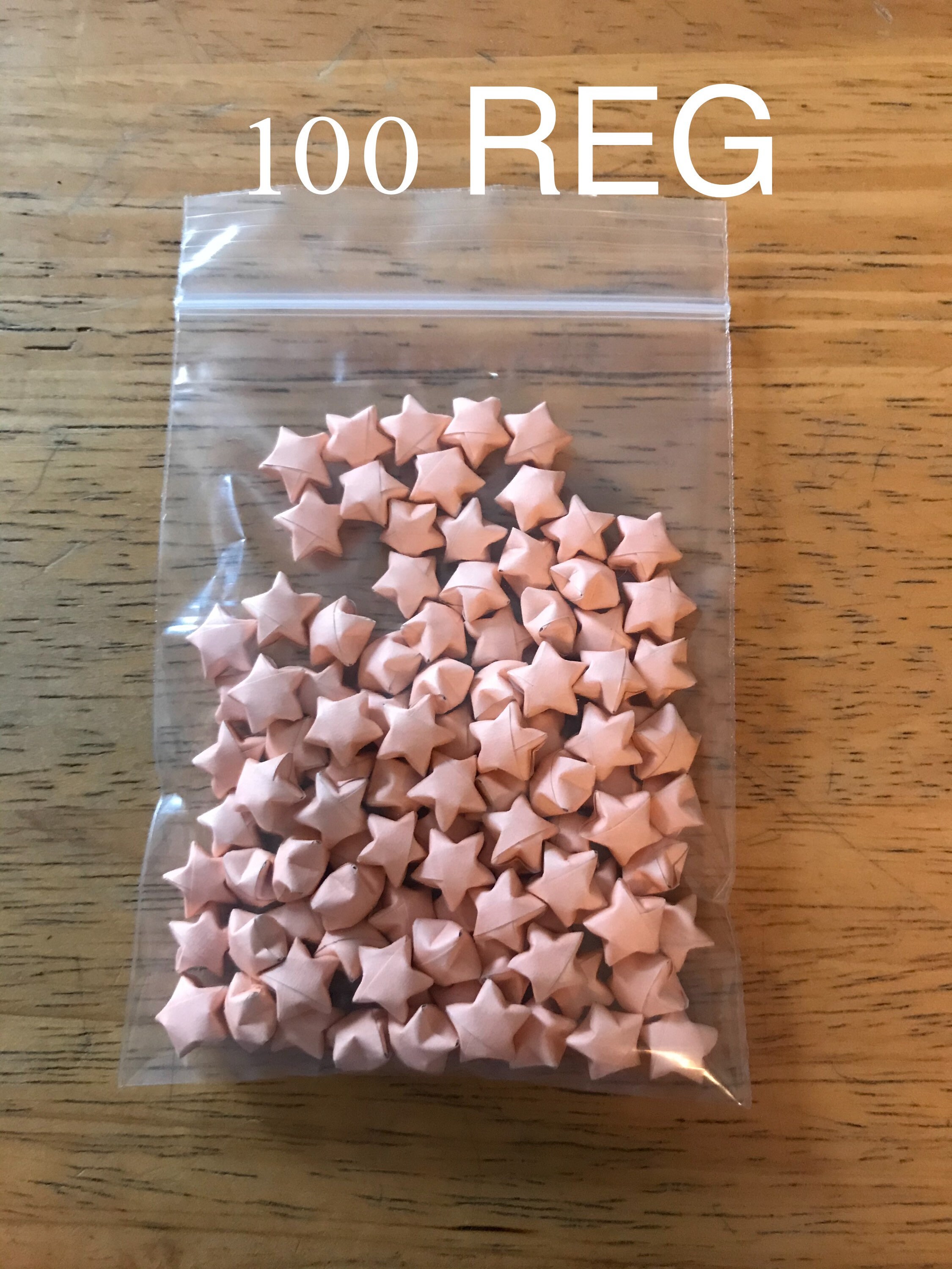 Peach Origami Stars, Bulk Stars, 100 Stars, 200 Stars, Peach Stars, Origami Stars, Lucky Stars, Paper Stars, Origami Bulk, Peach Lucky Stars - Thumbnail 5
