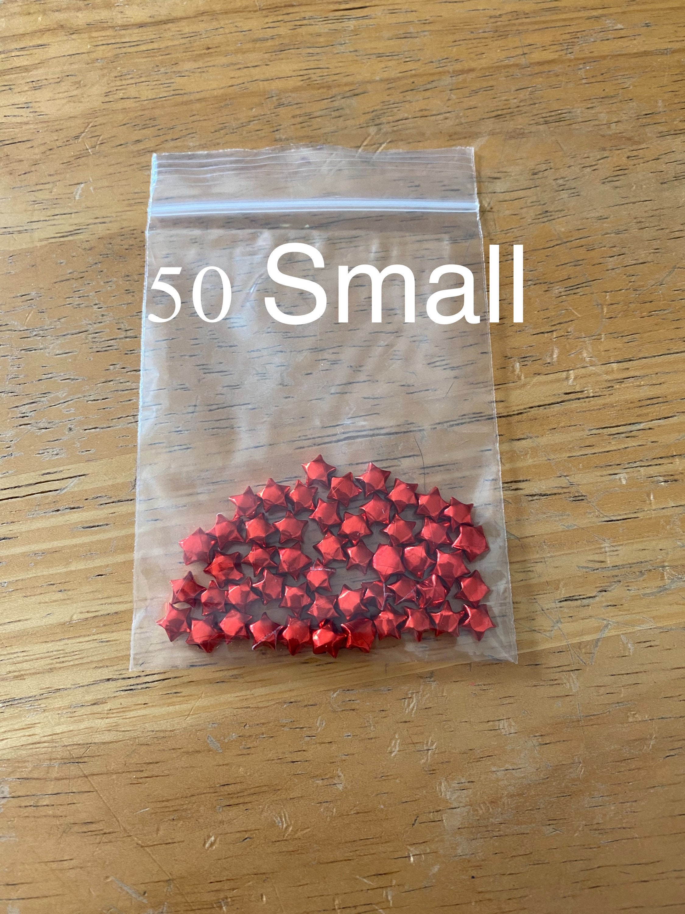 Metallic Red Origami Stars, Bulk Stars, 100 Stars, 200 Stars, Red Stars, Origami Stars, Origami Bulk, Paper Stars, Lucky Stars, Stars - Thumbnail 5