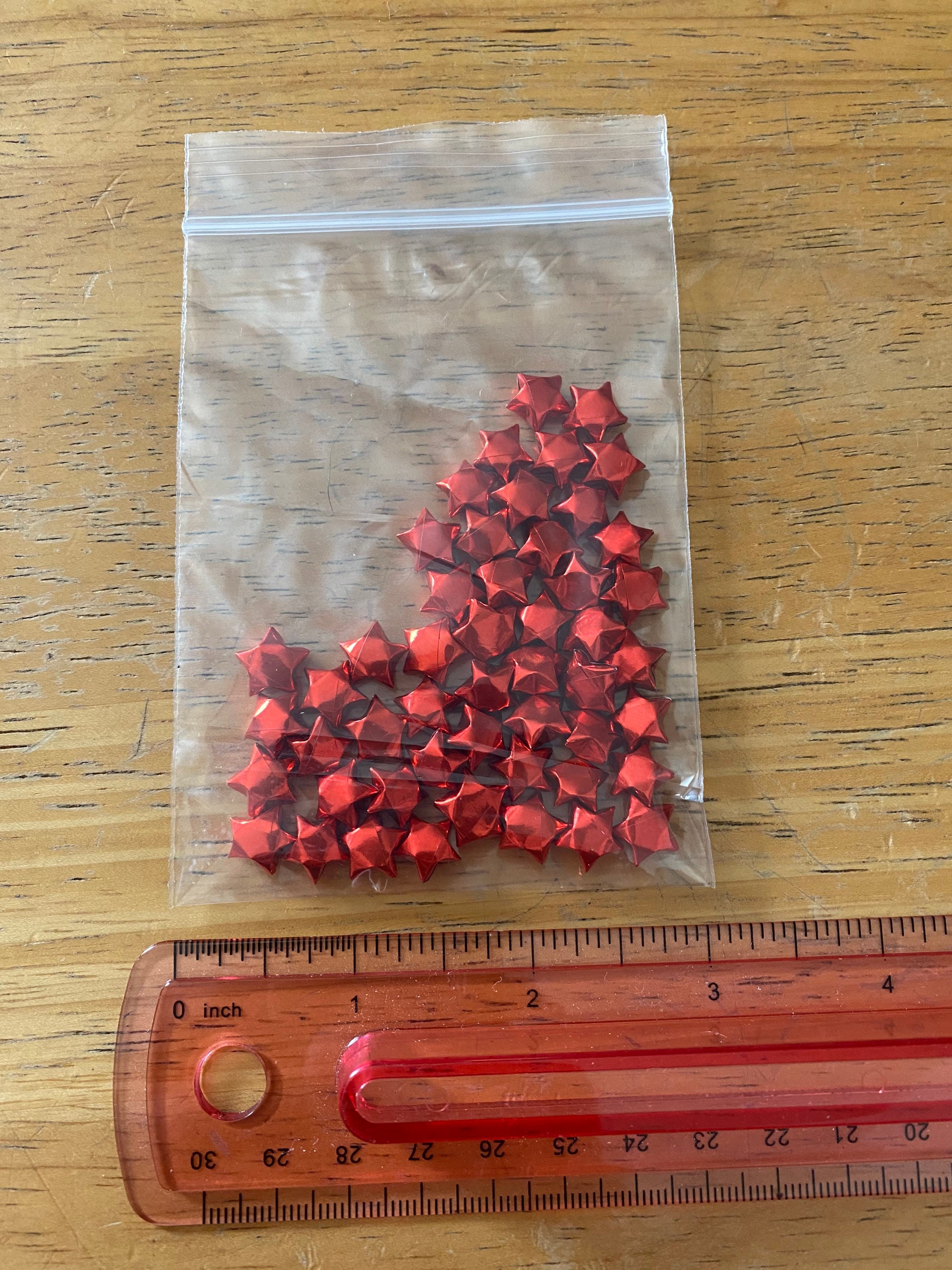 Metallic Red Origami Stars, Bulk Stars, 100 Stars, 200 Stars, Red Stars, Origami Stars, Origami Bulk, Paper Stars, Lucky Stars, Stars - Thumbnail 7