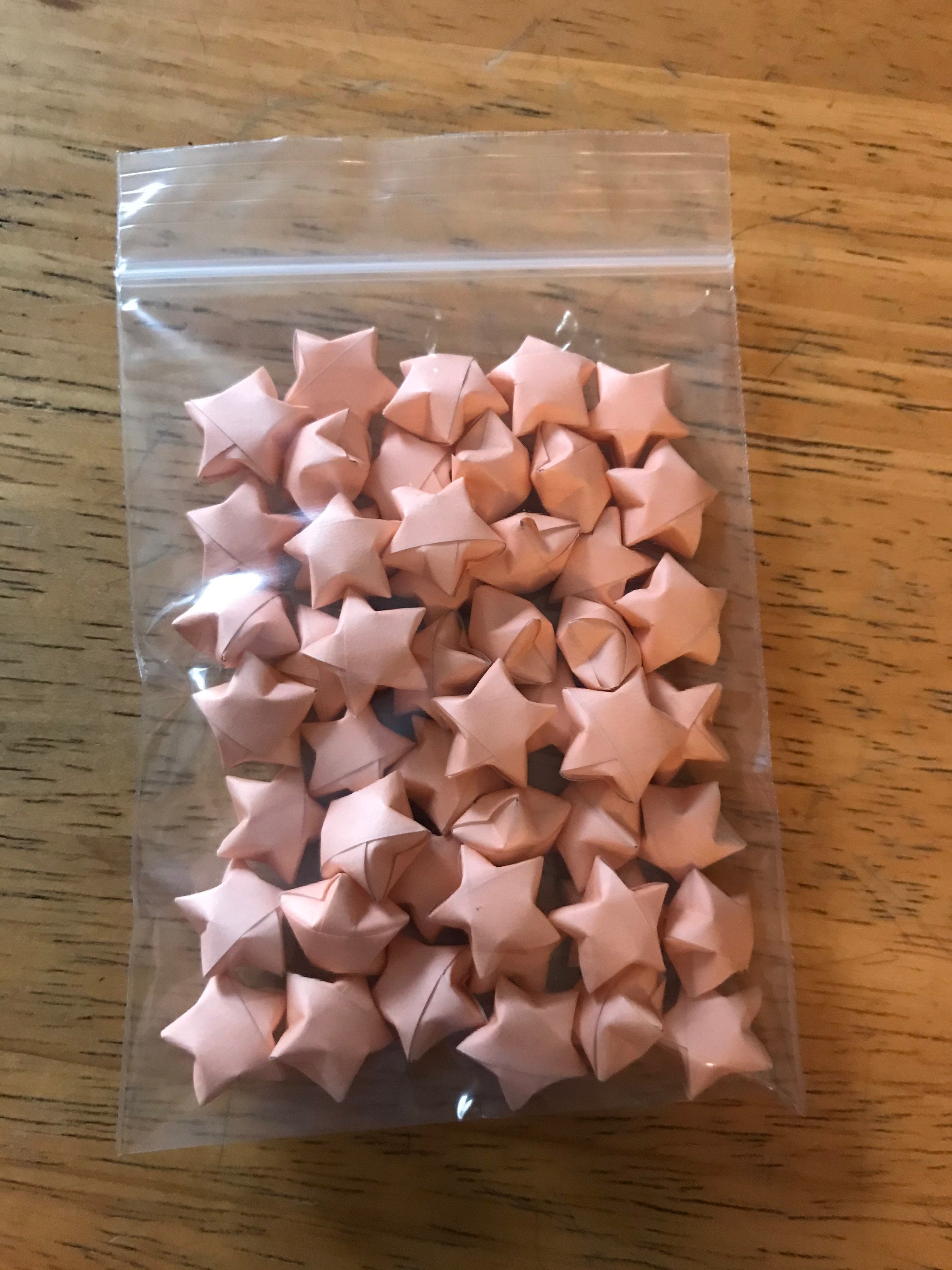 Peach Origami Stars, Bulk Stars, 100 Stars, 200 Stars, Peach Stars, Origami Stars, Lucky Stars, Paper Stars, Origami Bulk, Peach Lucky Stars