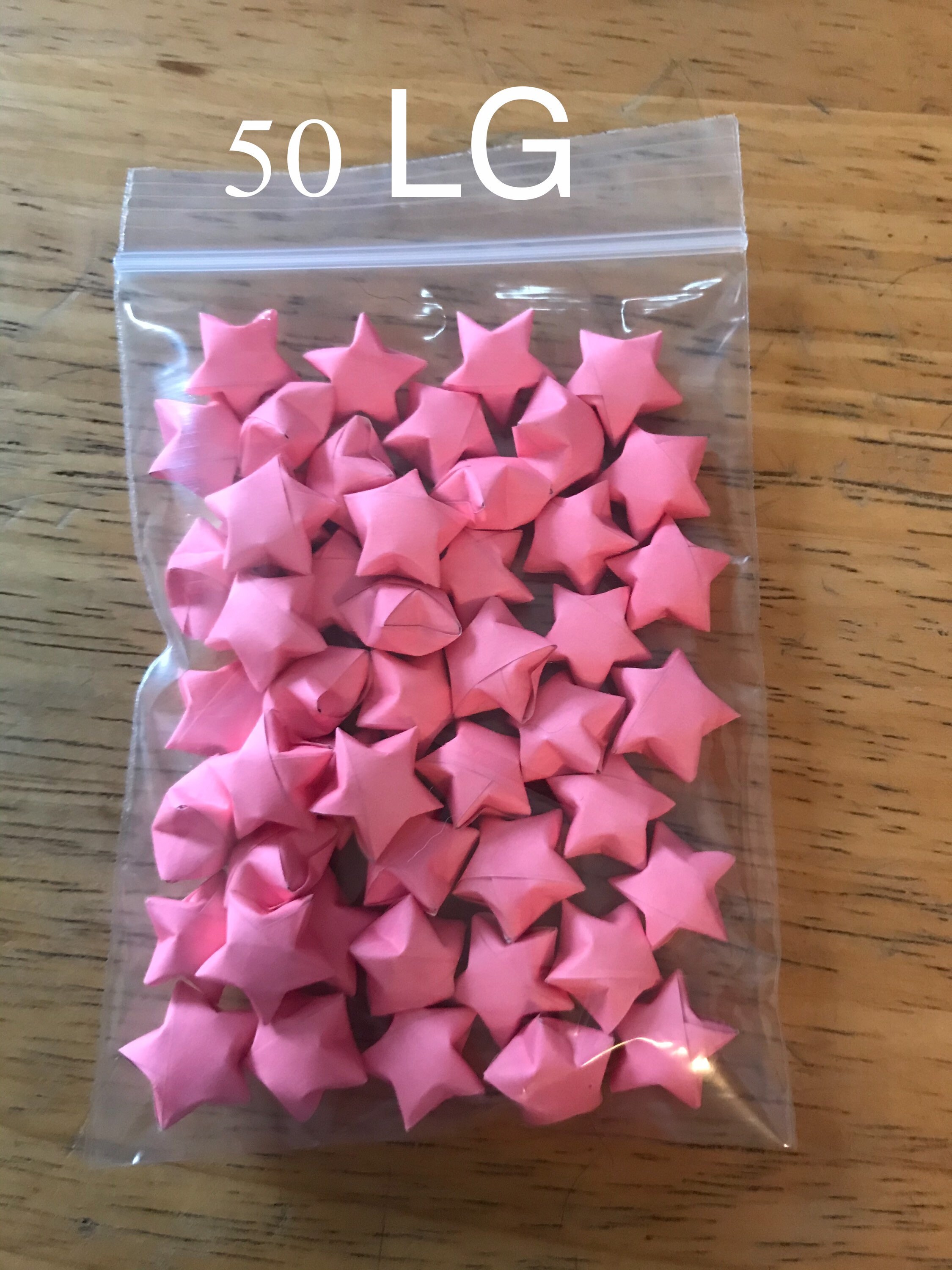 Pink Origami Stars, Bulk Stars, 100 Stars, 200 Stars, Pink Stars, Origami Stars, Lucky Stars, Paper Stars, Lucky Stars, Origami Bulk, Stars - Thumbnail 6