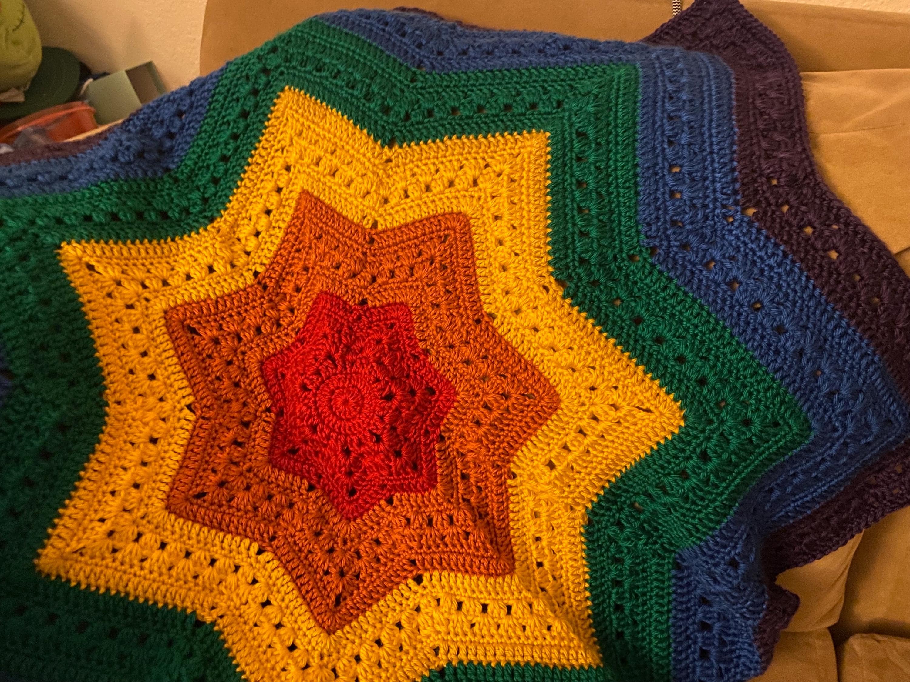 Rainbow Baby Blanket, Crochet Baby Blanket, Rainbow Baby, Baby Shower Gift, Handmade Blanket, Rainbow Blanket, Baby, Baby Gifts, Crocheted - Thumbnail 5