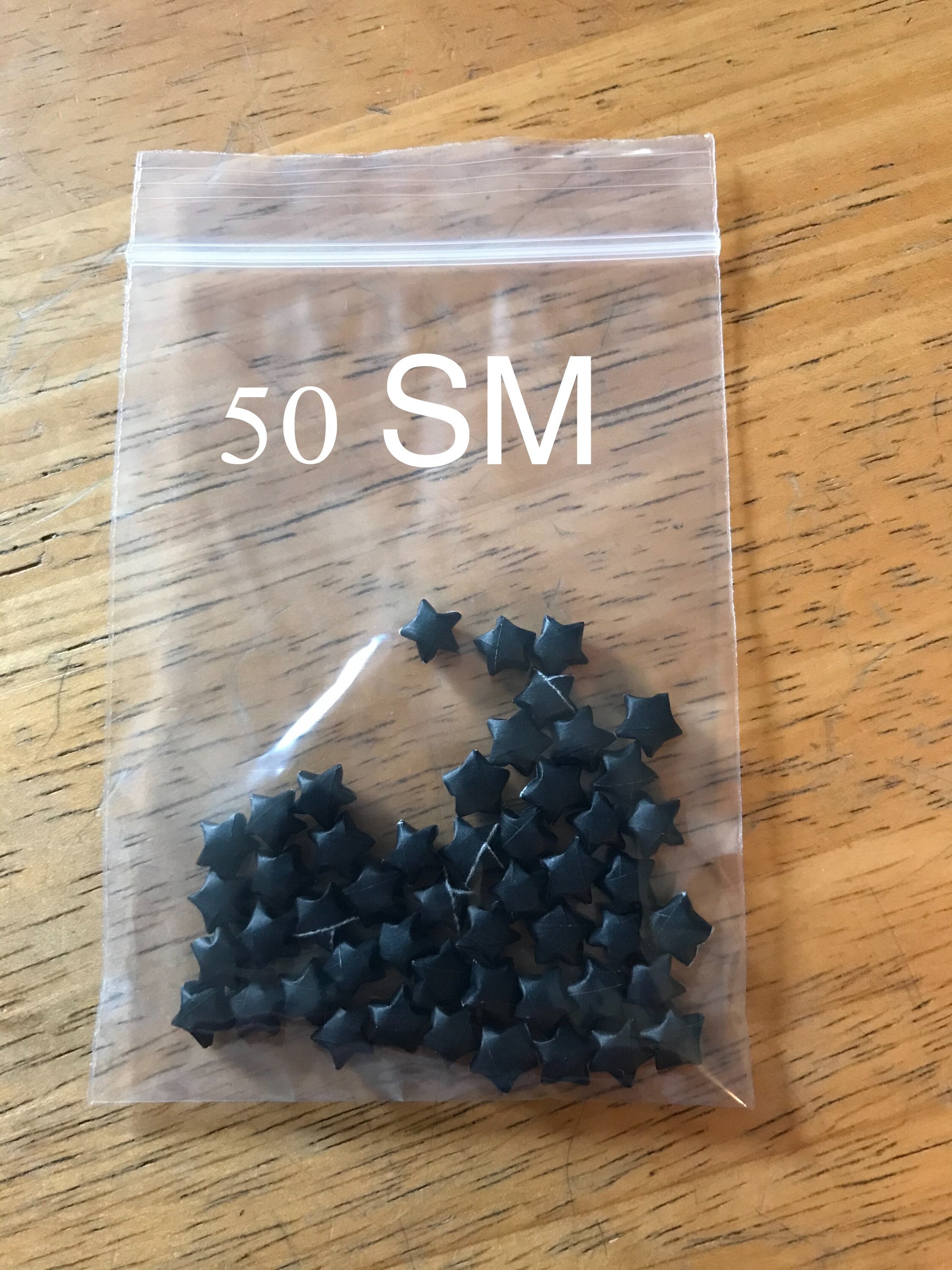 Black Origami Stars, Bulk Stars, 100 Stars, 200 Stars, Black Stars, Origami Stars, Lucky Stars, Paper Stars, Lucky Stars, Origami Bulk, Star - Thumbnail 2