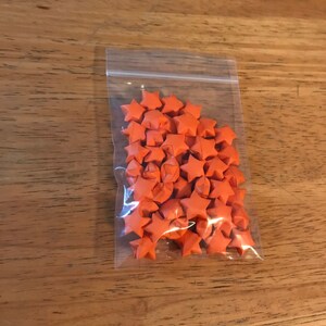 Orange Origami Stars, Lucky Stars, 100 Origami Stars, 50 Origami Stars, Paper Stars, Origami Bulk, Stars, Origami Lucky Stars, Orange Stars