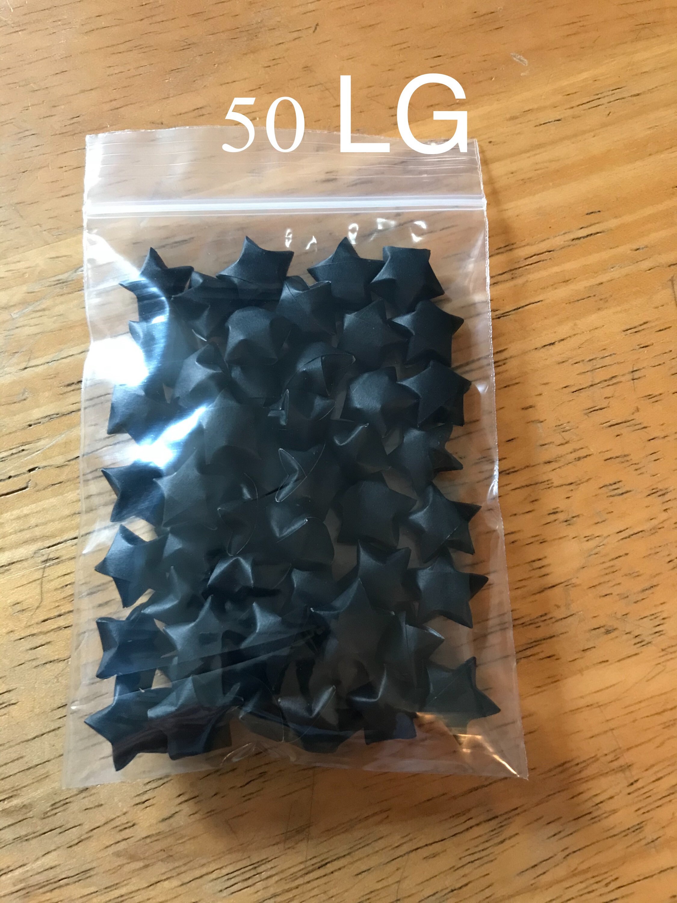Black Origami Stars, Bulk Stars, 100 Stars, 200 Stars, Black Stars, Origami Stars, Lucky Stars, Paper Stars, Lucky Stars, Origami Bulk, Star - Thumbnail 3