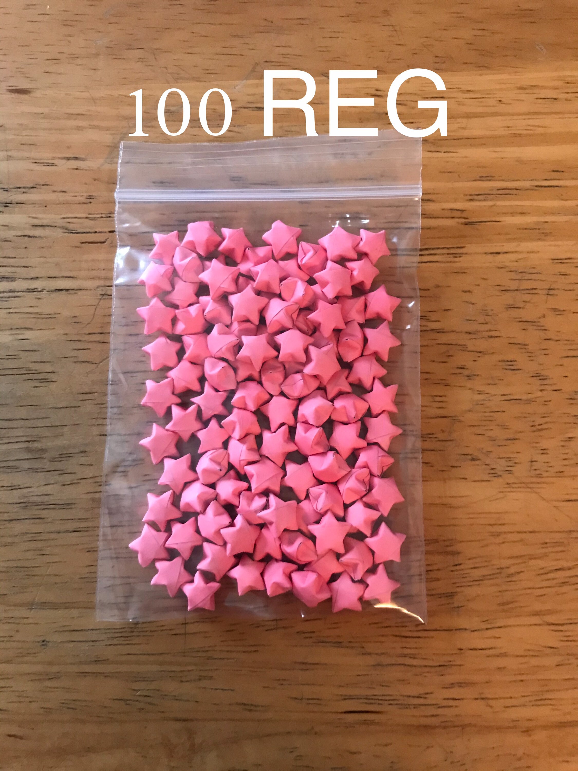 Pink Origami Stars, Bulk Stars, 100 Stars, 200 Stars, Pink Stars, Origami Stars, Lucky Stars, Paper Stars, Lucky Stars, Origami Bulk, Stars - Thumbnail 3